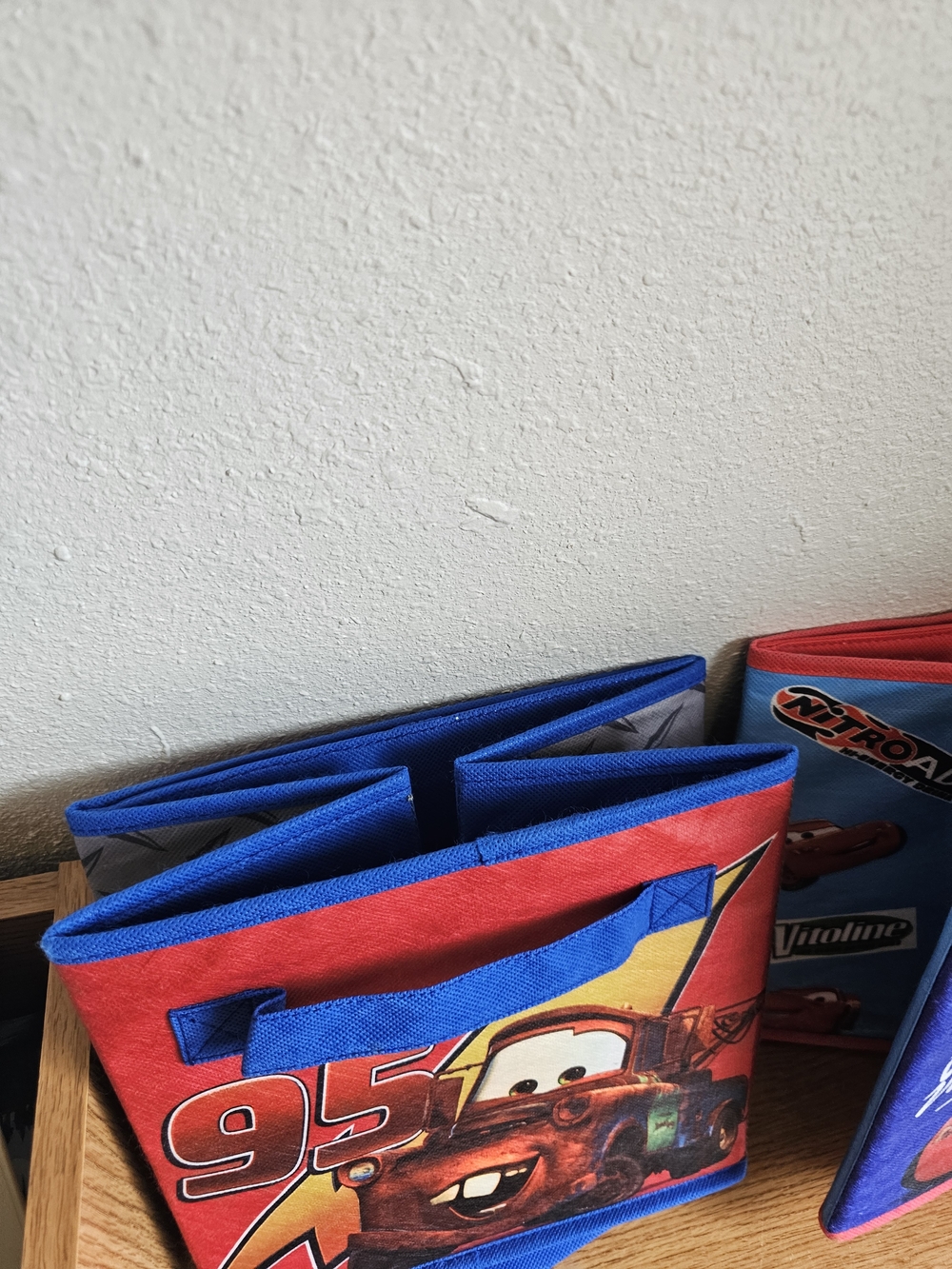 Cars 2 Storage Bins Collapsible Fabric Lightning Mcqueen & Mater 9.5 Inch Disney - Picture 15 of 15